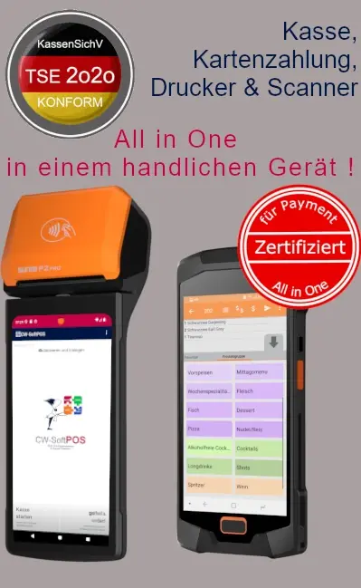 Mobile Kasse All in One in einem handlichen Gerät